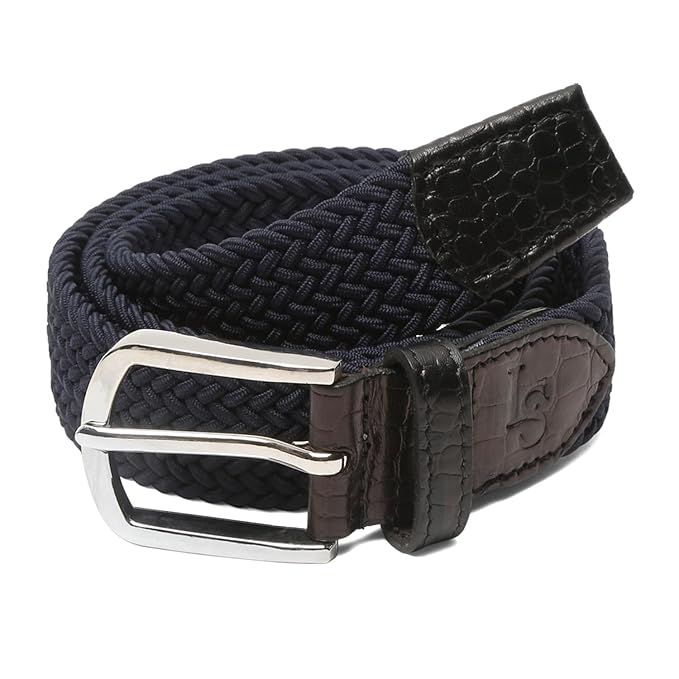 Men Elastic Stretch Belt Black